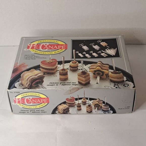 Le Canape Professional Hors d'Oeuvre Appetizer Maker Heart Star Clover + Picks - Picture 1 of 7